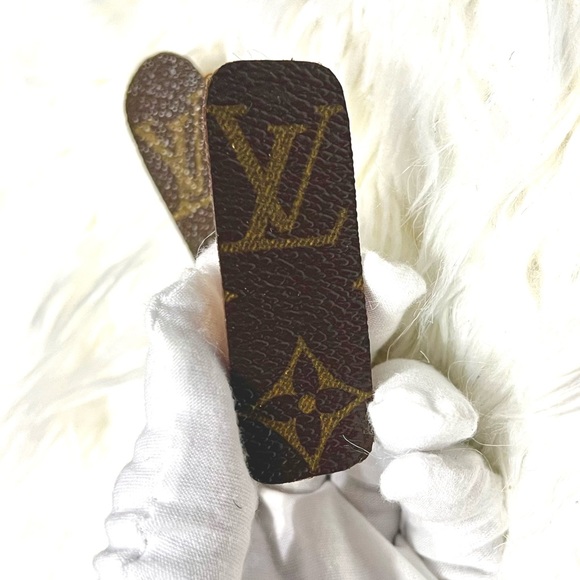 Louis Vuitton Hair Clips -Upcycled Luxury from Authentic Vintage Handbag Canvas - Picture 7 of 11